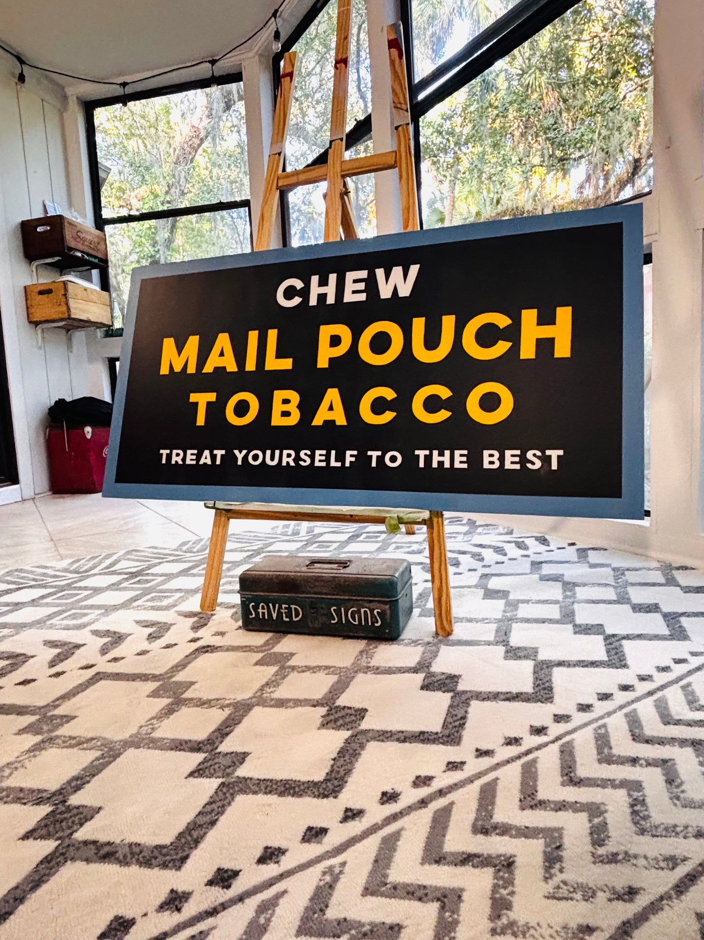 Mail Pouch Tobacco Sign (BLUE VARIANT)