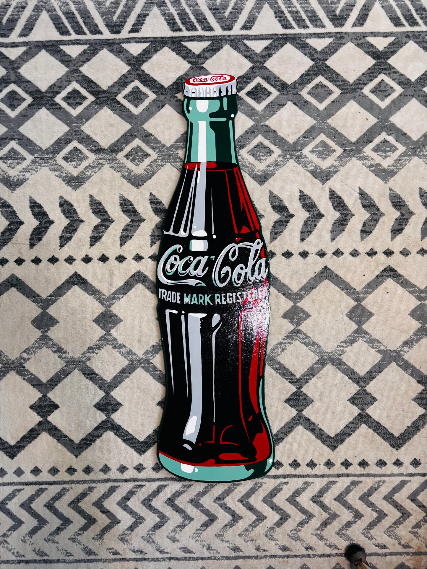 Coca-Cola Vintage Cutout Bottle Sign