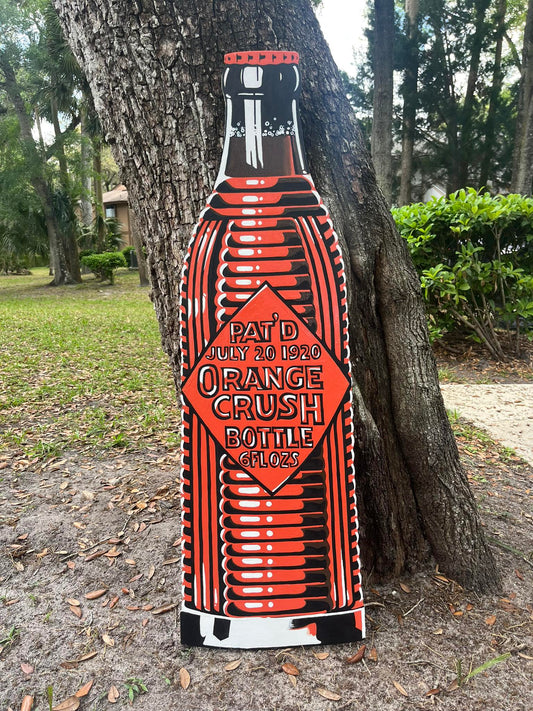 Orange Crush Cutout Bottle Sign