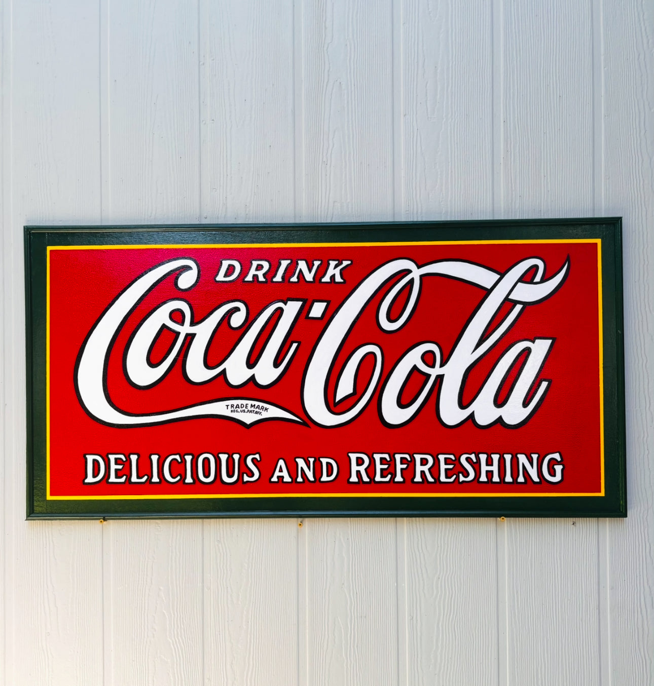 Coca-Cola Fountain Service Framed Sign