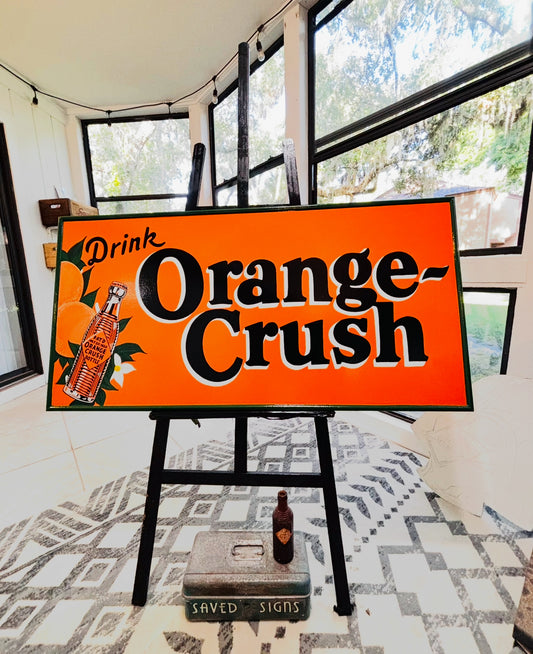 1920’s Orange Crush Sign with Bottle